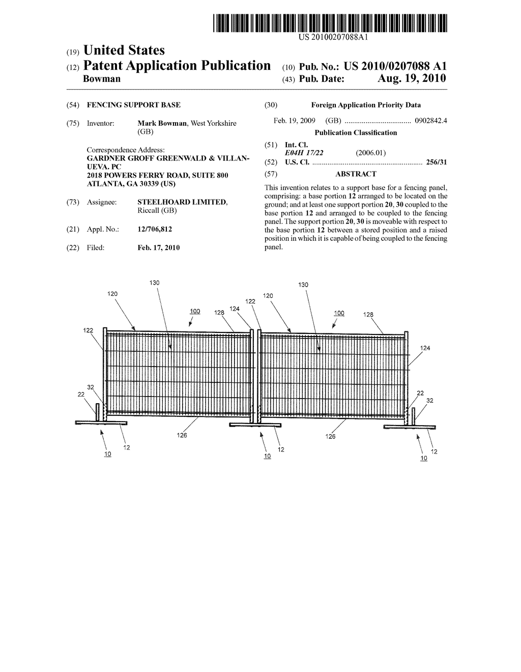 FENCING SUPPORT BASE - diagram, schematic, and image 01