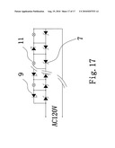 Light string with alternate LED lamps and incandescent lamps diagram and image