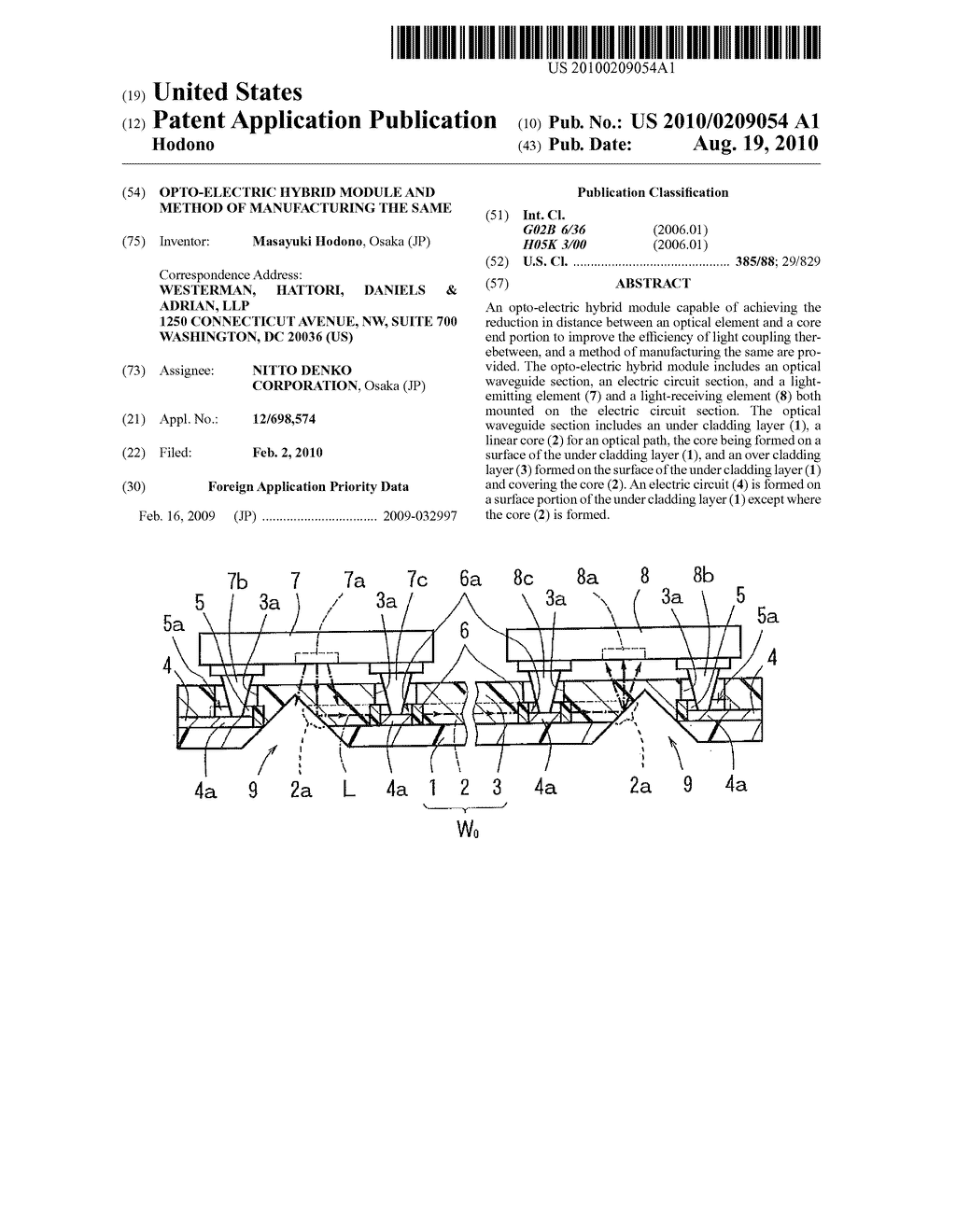 OPTO-ELECTRIC HYBRID MODULE AND METHOD OF MANUFACTURING THE SAME - diagram, schematic, and image 01