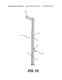 Integrated pole pad for sports support pole diagram and image