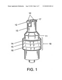 LUER-TYPE NEEDLE-FREE VALVE FITTING WITH BYPASS diagram and image