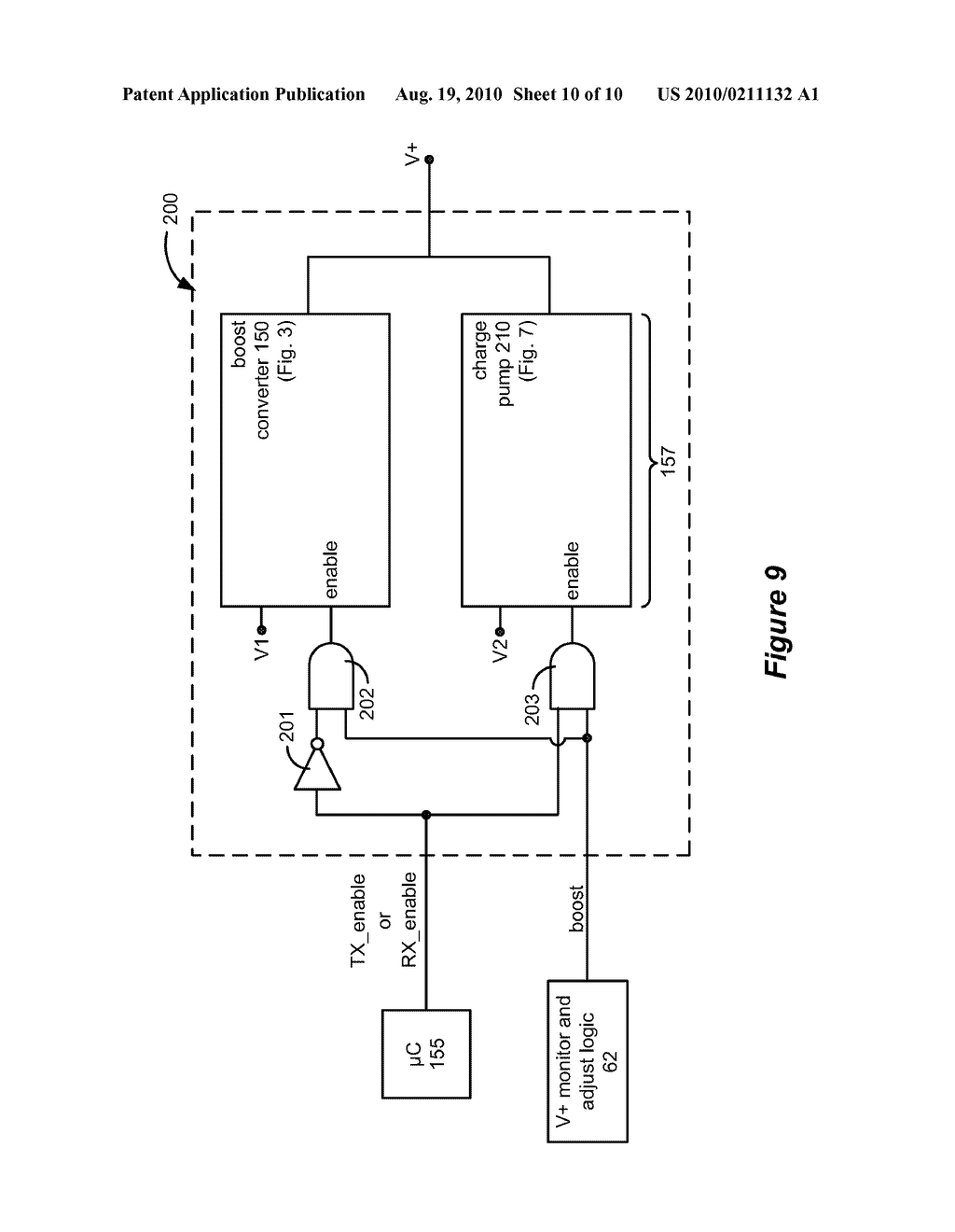 Selectable Boost Converter and Charge Pump for Compliance Voltage Generation in an Implantable Stimulator Device - diagram, schematic, and image 11