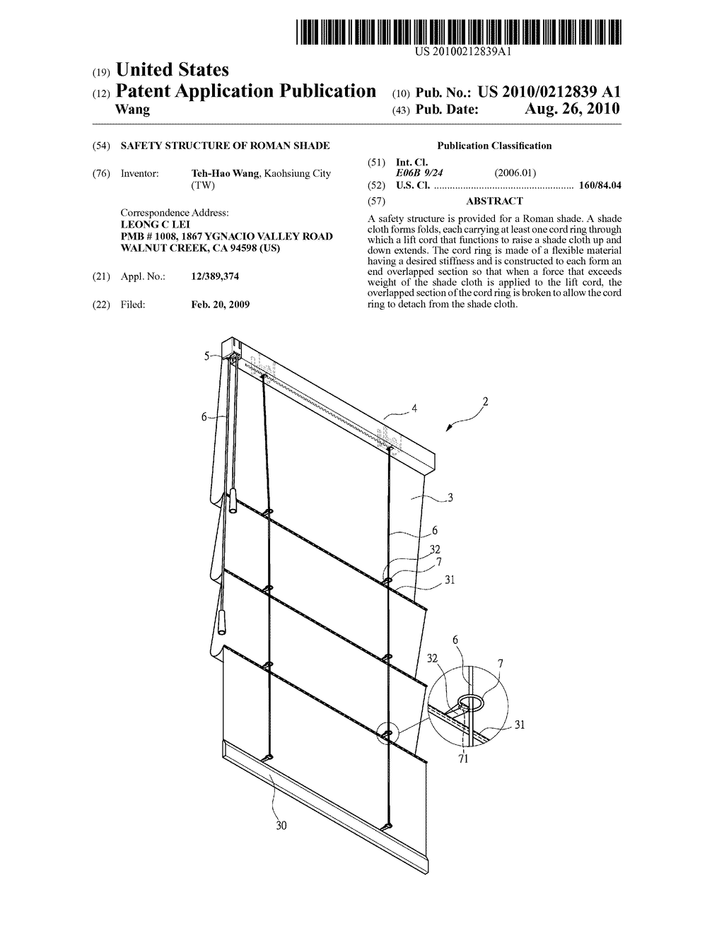 SAFETY STRUCTURE OF ROMAN SHADE - diagram, schematic, and image 01