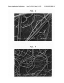 Absorbent sheet having regenerated cellulose microfiber network diagram and image