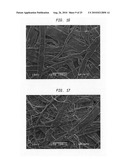 Absorbent sheet having regenerated cellulose microfiber network diagram and image