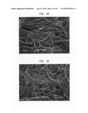 Absorbent sheet having regenerated cellulose microfiber network diagram and image