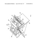 FOLDABLE BRACED PLATFORM FOR MOUNTING ONTO THE RIDGE OF A ROOF diagram and image