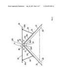 FOLDABLE BRACED PLATFORM FOR MOUNTING ONTO THE RIDGE OF A ROOF diagram and image