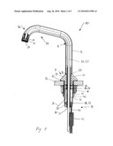 Sanitary fiting with insulated outflow pipe diagram and image