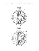 Fluid-filled cylindrical vibration-damping device diagram and image