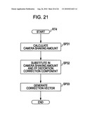 Image processing device, focal plane distortion component calculation method, image processing program, and recording medium diagram and image