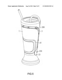 Straw cup with variable lights diagram and image
