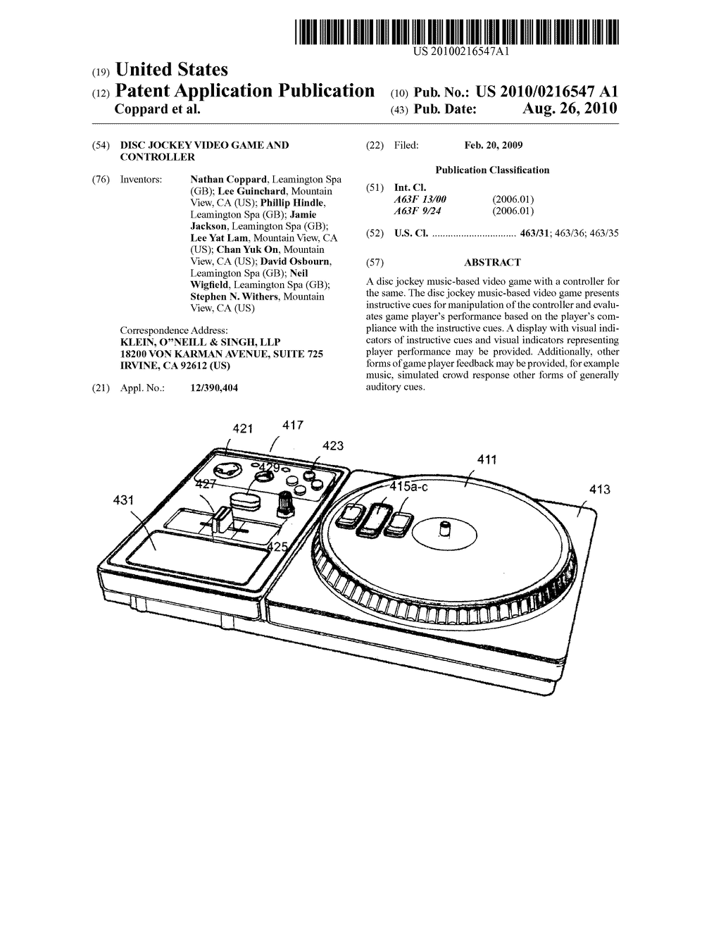 DISC JOCKEY VIDEO GAME AND CONTROLLER - diagram, schematic, and image 01