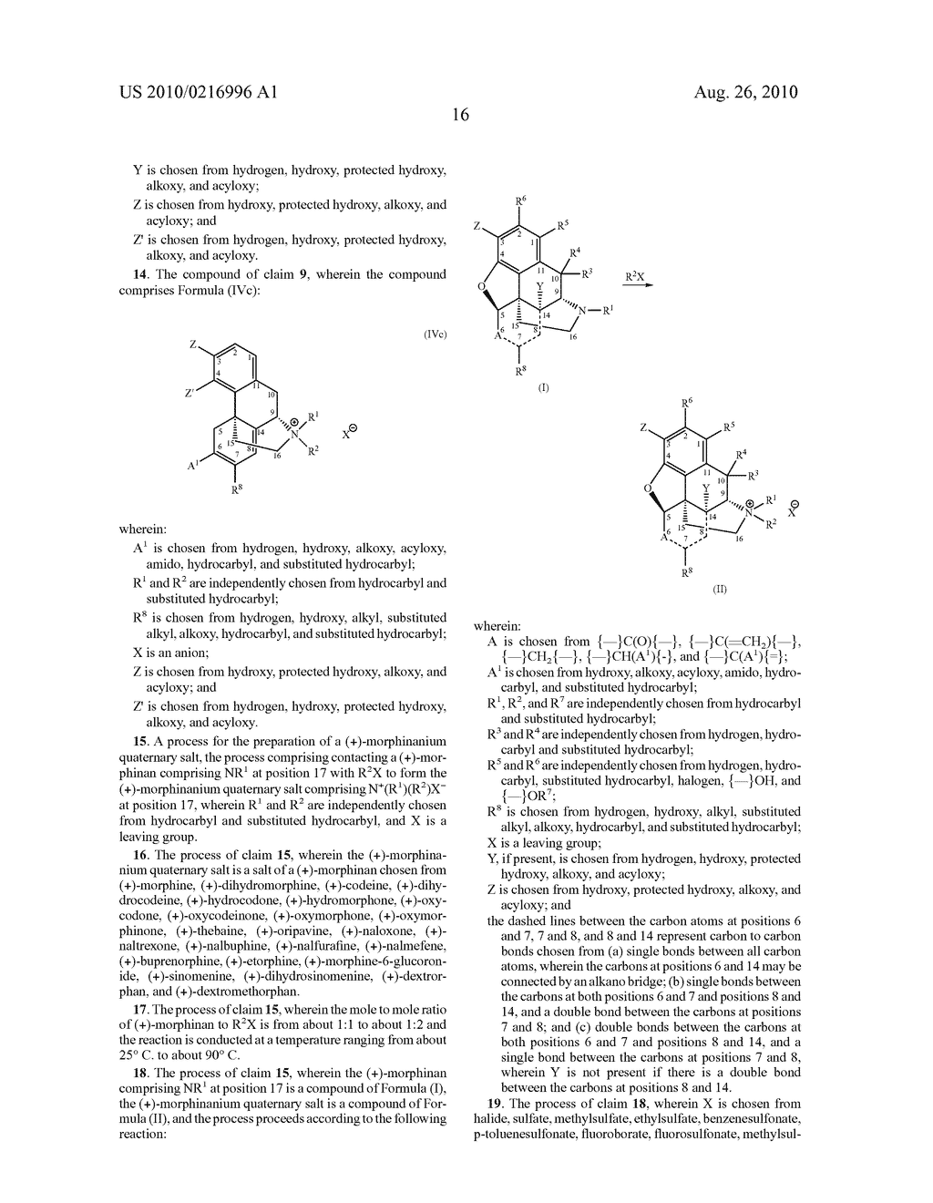 (+)-Morphinanium Quaternary Salts and Processes for their Production - diagram, schematic, and image 17