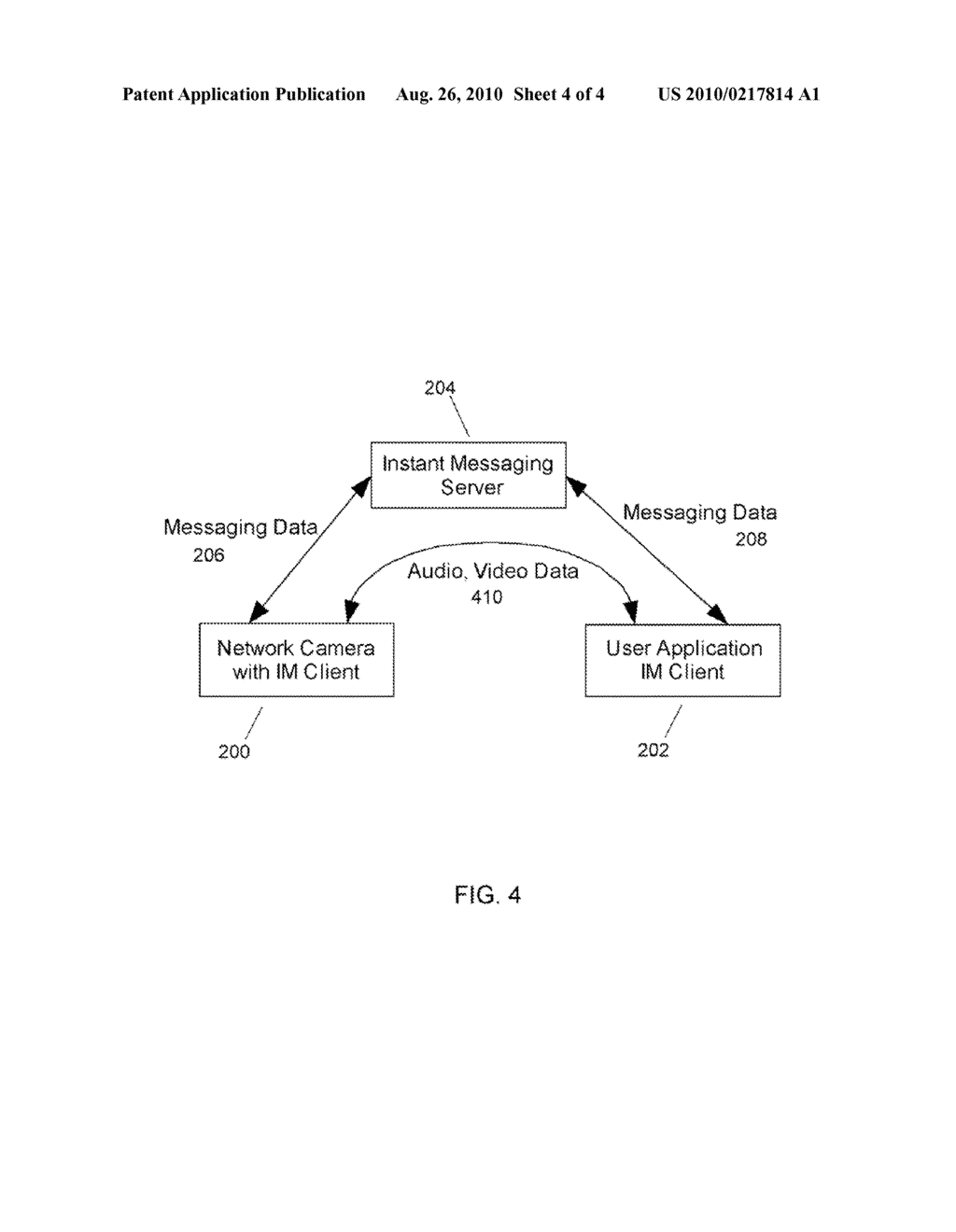 APPARATUS AND METHOD FOR ENABLING NETWORK-COMPATIBLE CAMERAS TO OPERATE IN INSTANT MESSAGING NETWORKS - diagram, schematic, and image 05