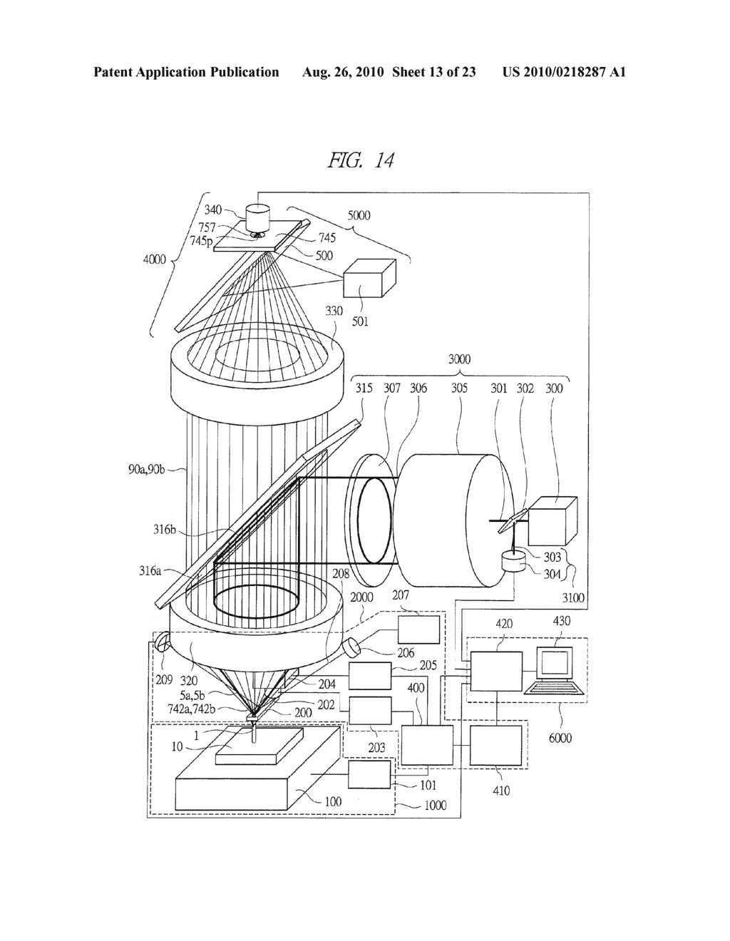 SCANNING PROBE MICROSCOPE AND METHOD OF OBSERVING SAMPLE USING THE SAME - diagram, schematic, and image 14