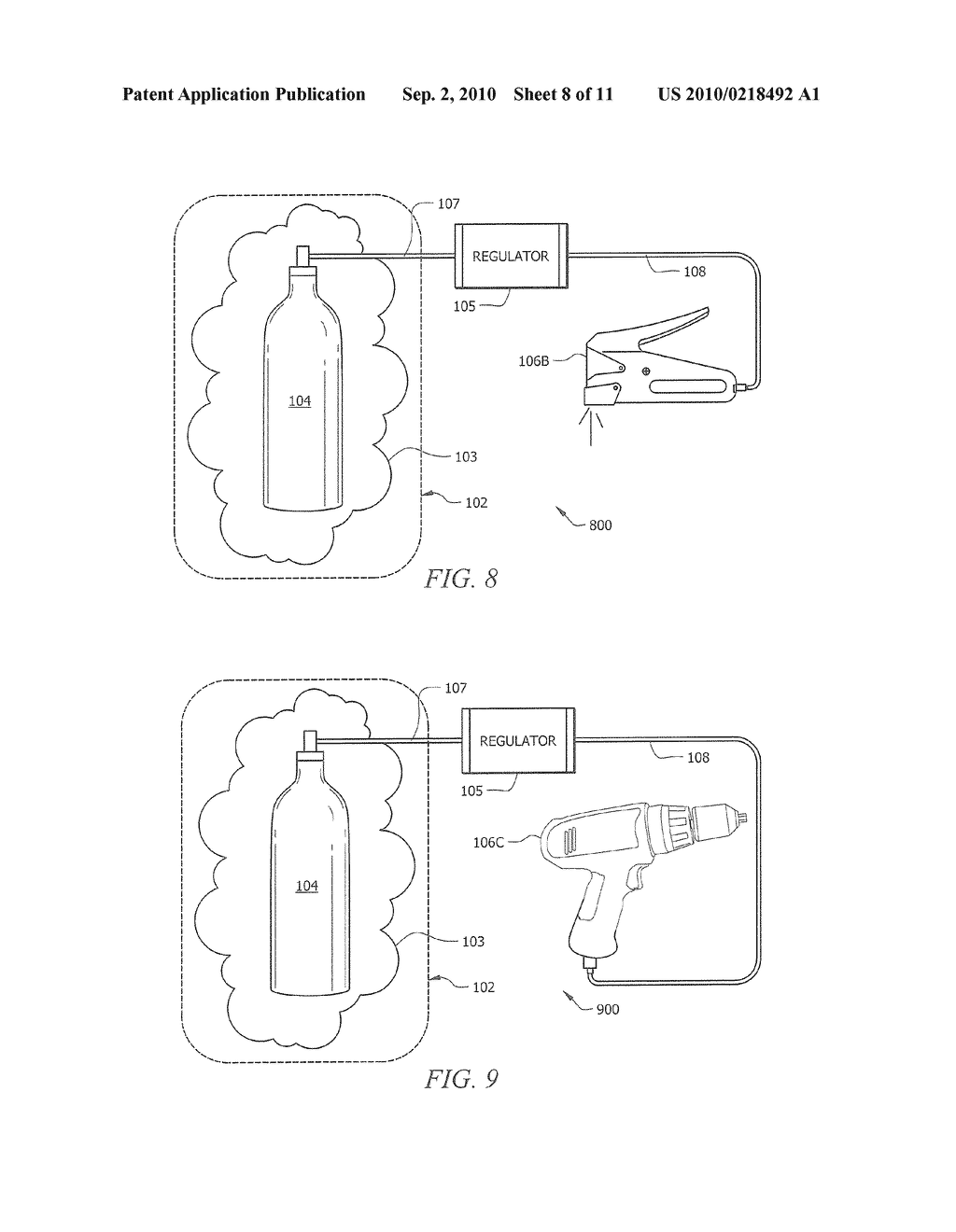 COMPRESSED GAS-DRIVEN DEVICE WITH PASSIVE THERMODYNAMIC COMPOSITION - diagram, schematic, and image 09