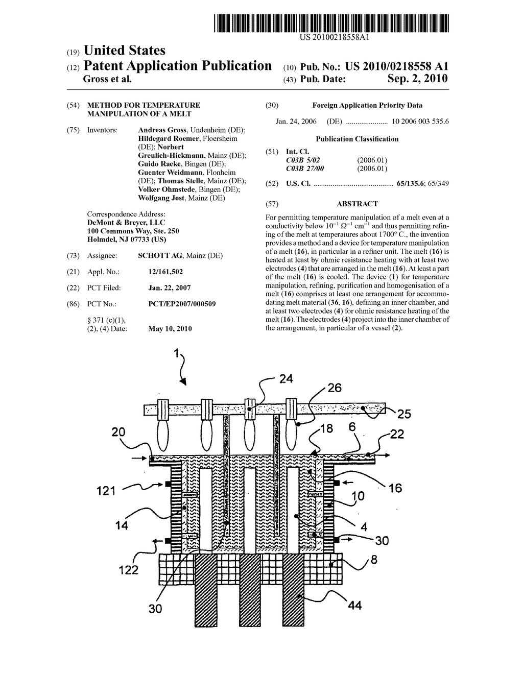 Method for Temperature Manipulation of a Melt - diagram, schematic, and image 01