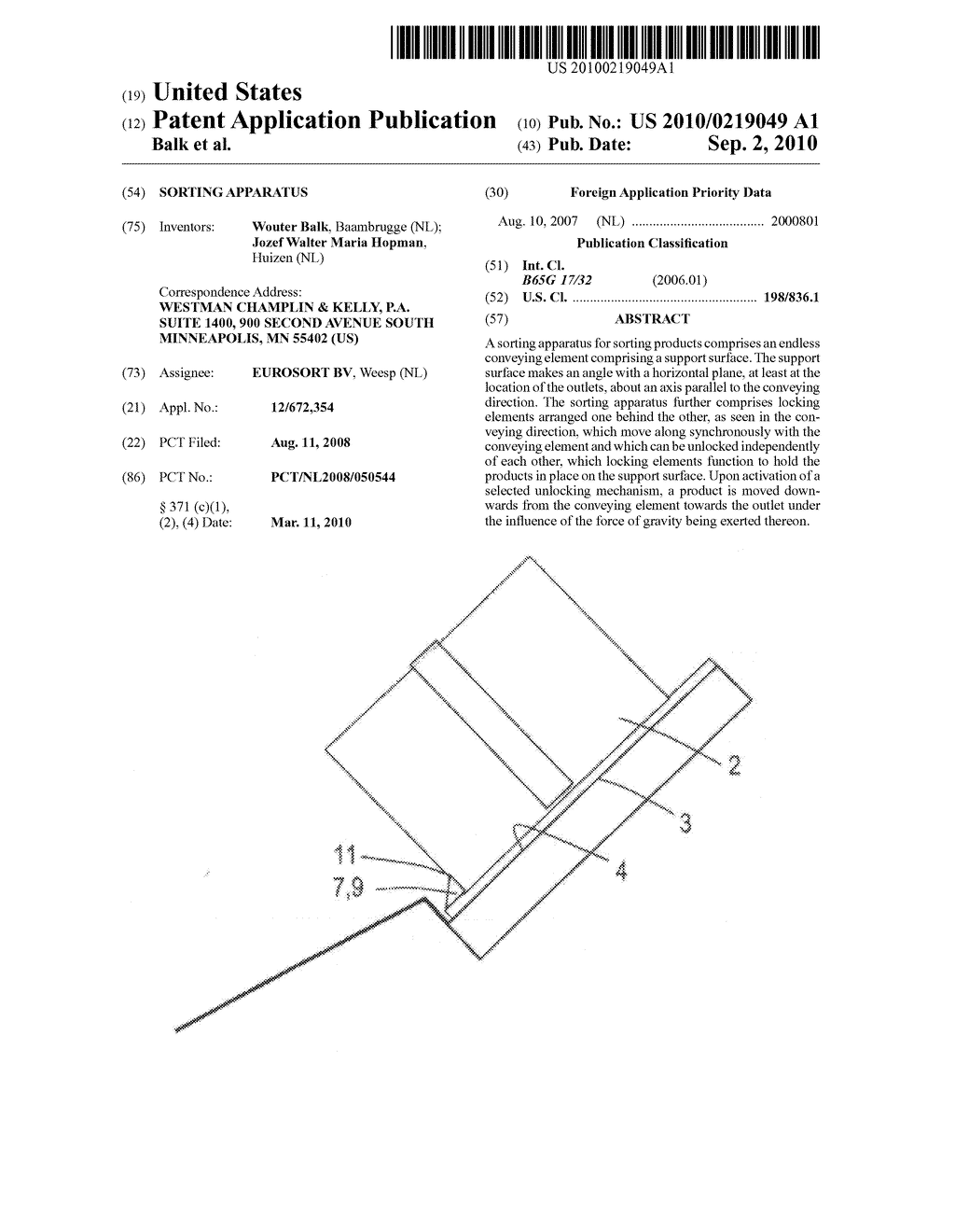 SORTING APPARATUS - diagram, schematic, and image 01