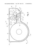 AUTOMATIC PAPER TOWEL DISPENSER WITH DRIVEN ROLLER ON LOADING DOOR diagram and image