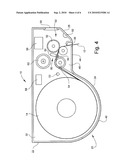 AUTOMATIC PAPER TOWEL DISPENSER WITH DRIVEN ROLLER ON LOADING DOOR diagram and image