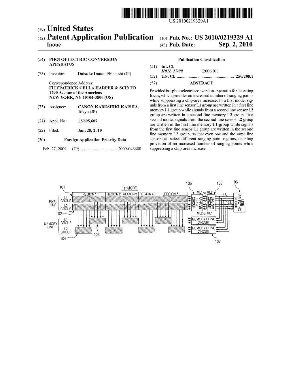 PHOTOELECTRIC CONVERSION APPARATUS - diagram, schematic, and image 01