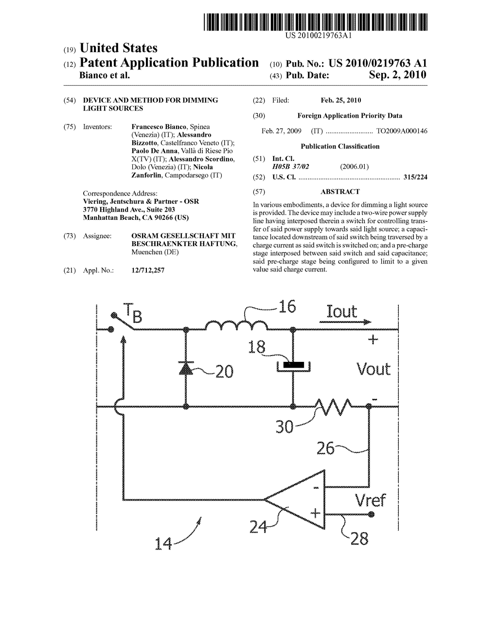 DEVICE AND METHOD FOR DIMMING LIGHT SOURCES - diagram, schematic, and image 01