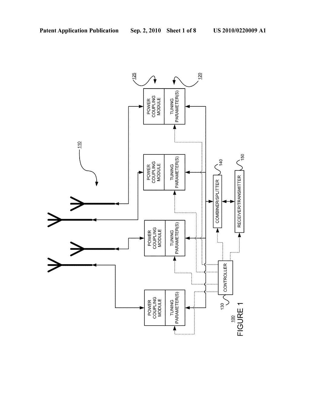 AZIMUTH-INDEPENDENT IMPEDANCE-MATCHED ELECTRONIC BEAM SCANNING FROM A LARGE ANTENNA ARRAY INCLUDING ISOTROPIC ANTENNA ELEMENTS - diagram, schematic, and image 02