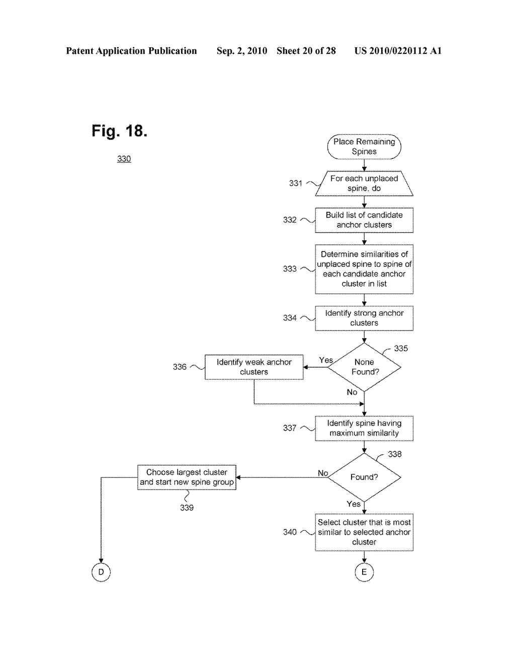 System and Method for Grouping Cluster Spines Into a Two-Dimensional Visual Display Space - diagram, schematic, and image 21