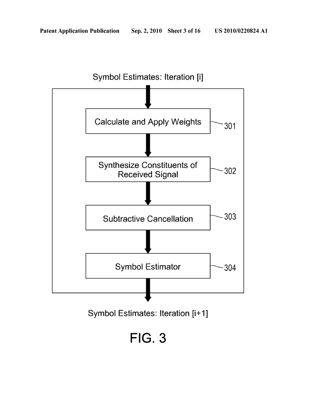 ITERATIVE INTERFERENCE CANCELLATION USING MIXED FEEDBACK WEIGHTS AND STABILIZING STEP SIZES - diagram, schematic, and image 04