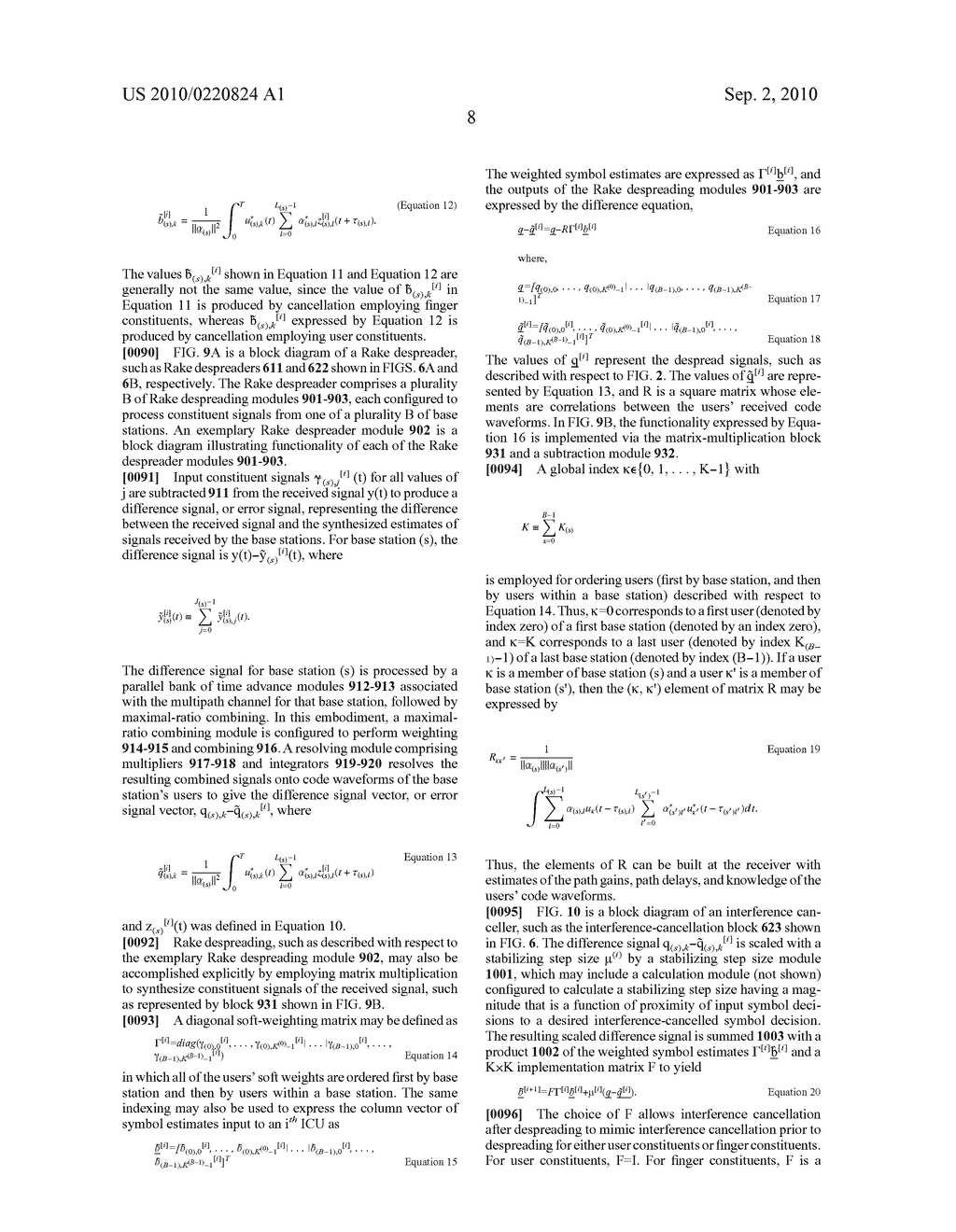 ITERATIVE INTERFERENCE CANCELLATION USING MIXED FEEDBACK WEIGHTS AND STABILIZING STEP SIZES - diagram, schematic, and image 25