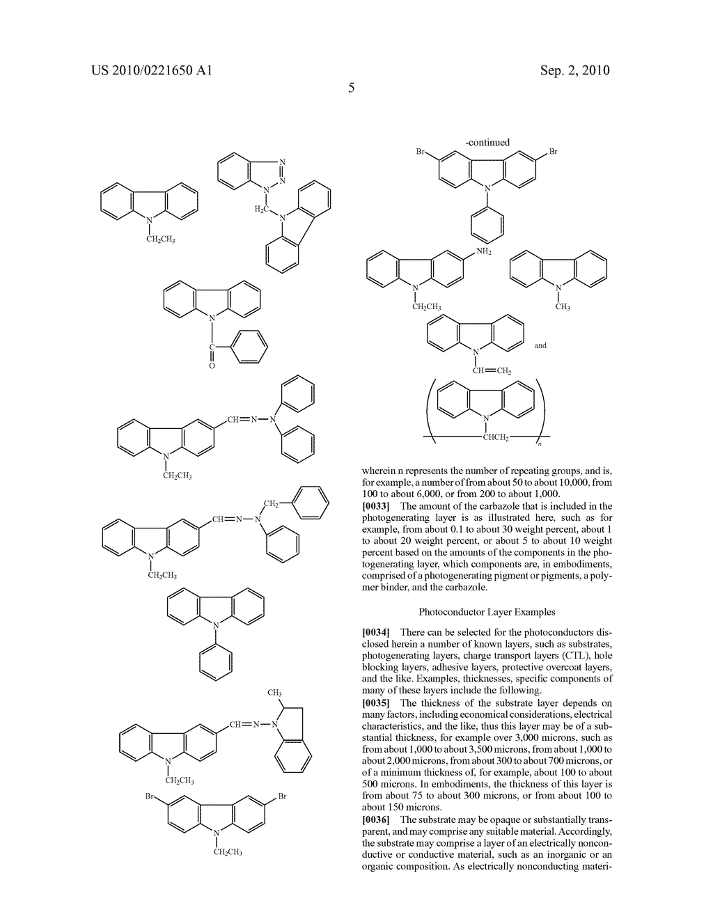 CARBAZOLE CONTAINING PHOTOGENERATING PHOTOCONDUCTORS - diagram, schematic, and image 06