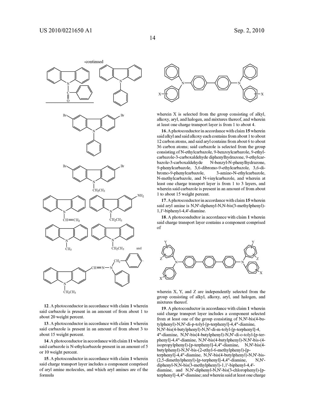CARBAZOLE CONTAINING PHOTOGENERATING PHOTOCONDUCTORS - diagram, schematic, and image 15