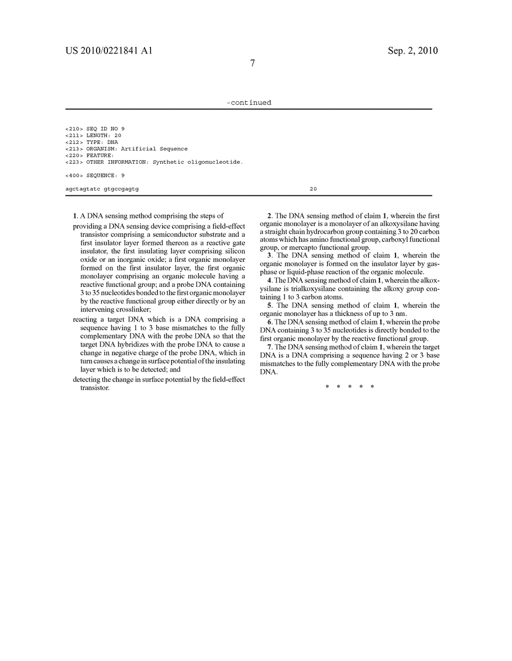 SEMICONDUCTOR DNA SENSING DEVICE AND DNA SENSING METHOD - diagram, schematic, and image 14