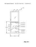HANDHELD ELECTRONIC DEVICE HAVING TWO DEVICE MEMBERS SLIDABLE RELATIVE TO A BRIDGE diagram and image