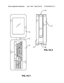 HANDHELD ELECTRONIC DEVICE HAVING TWO DEVICE MEMBERS SLIDABLE RELATIVE TO A BRIDGE diagram and image