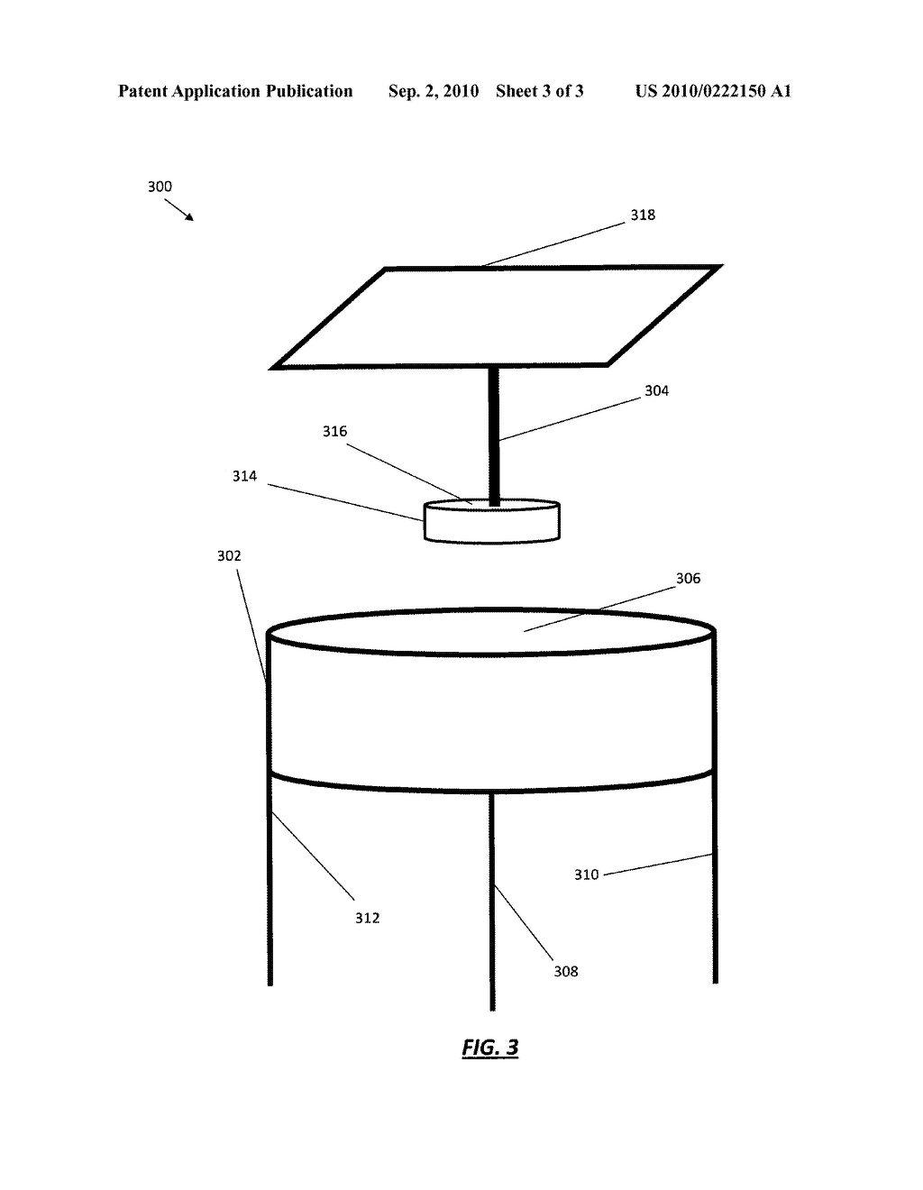 Playing table with dancing pole - diagram, schematic, and image 04