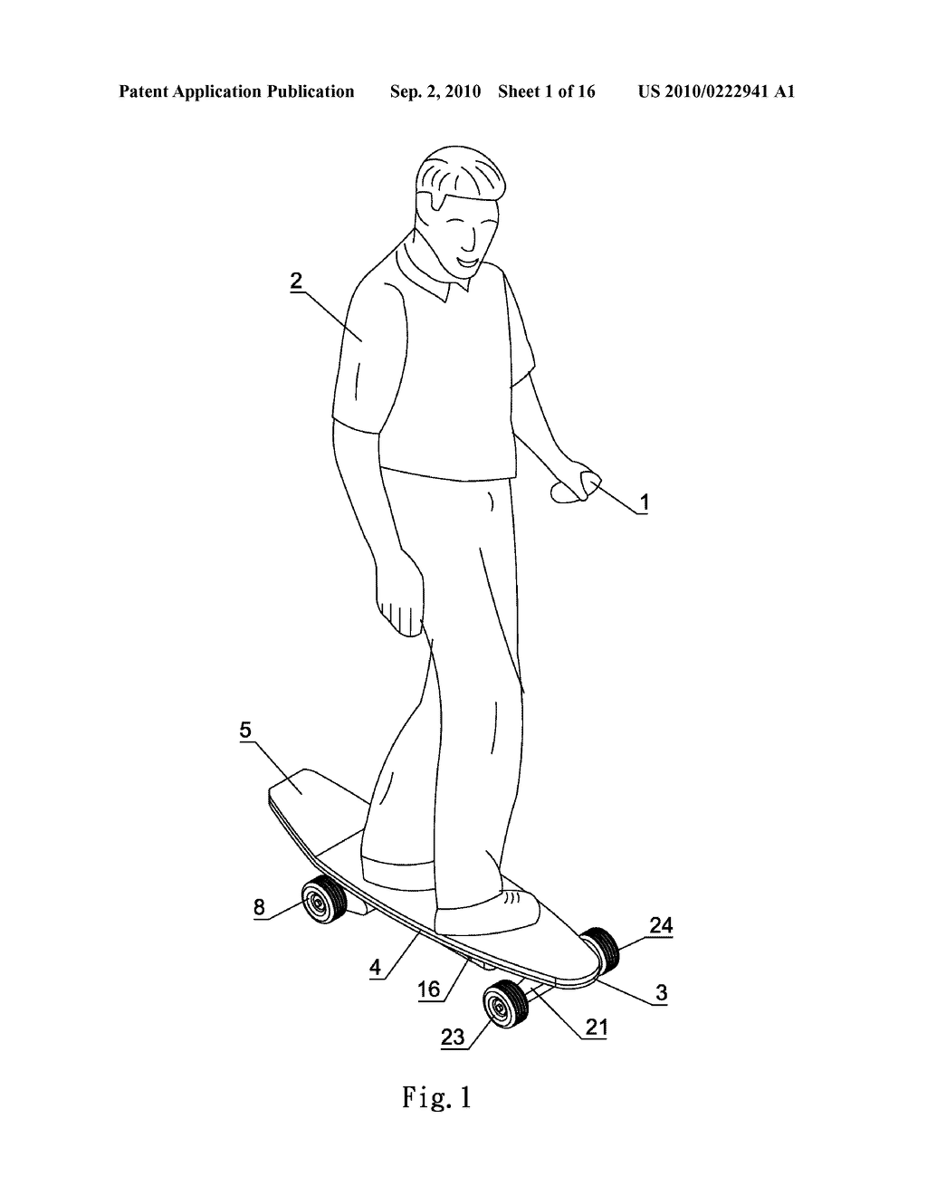 Remote Control Electric Powered Skateboard - diagram, schematic, and image 02