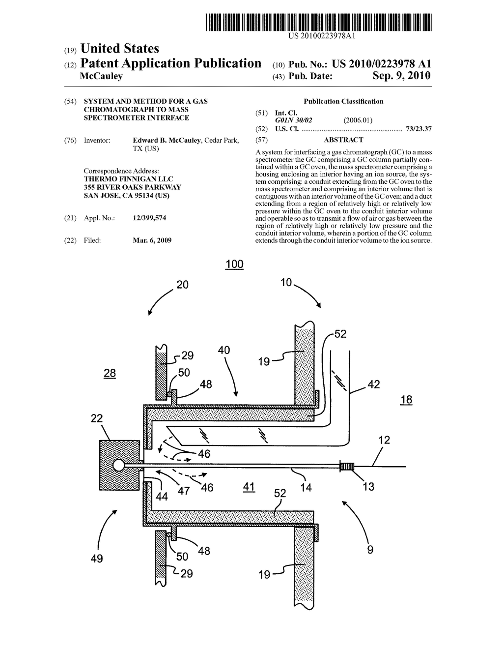 System and Method for a Gas Chromatograph to Mass Spectrometer Interface - diagram, schematic, and image 01