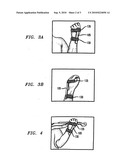 Self-corrective wrist positioning practice device diagram and image