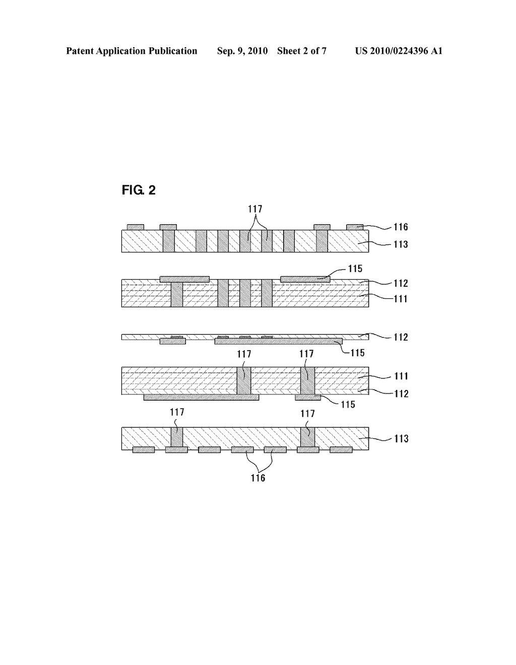 CERAMIC COMPOSITE MULTILAYER SUBSTRATE, METHOD FOR MANUFACTURING CERAMIC COMPOSITE MULTILAYER SUBSTRATE AND ELECTRONIC COMPONENT - diagram, schematic, and image 03