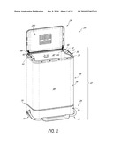 RECEPTACLE WITH MOTION DAMPER FOR LID, AIR FILTRATION DEVICE, AND ANTI-SLIDING MECHANISM diagram and image