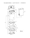 RECEPTACLE WITH MOTION DAMPER FOR LID, AIR FILTRATION DEVICE, AND ANTI-SLIDING MECHANISM diagram and image