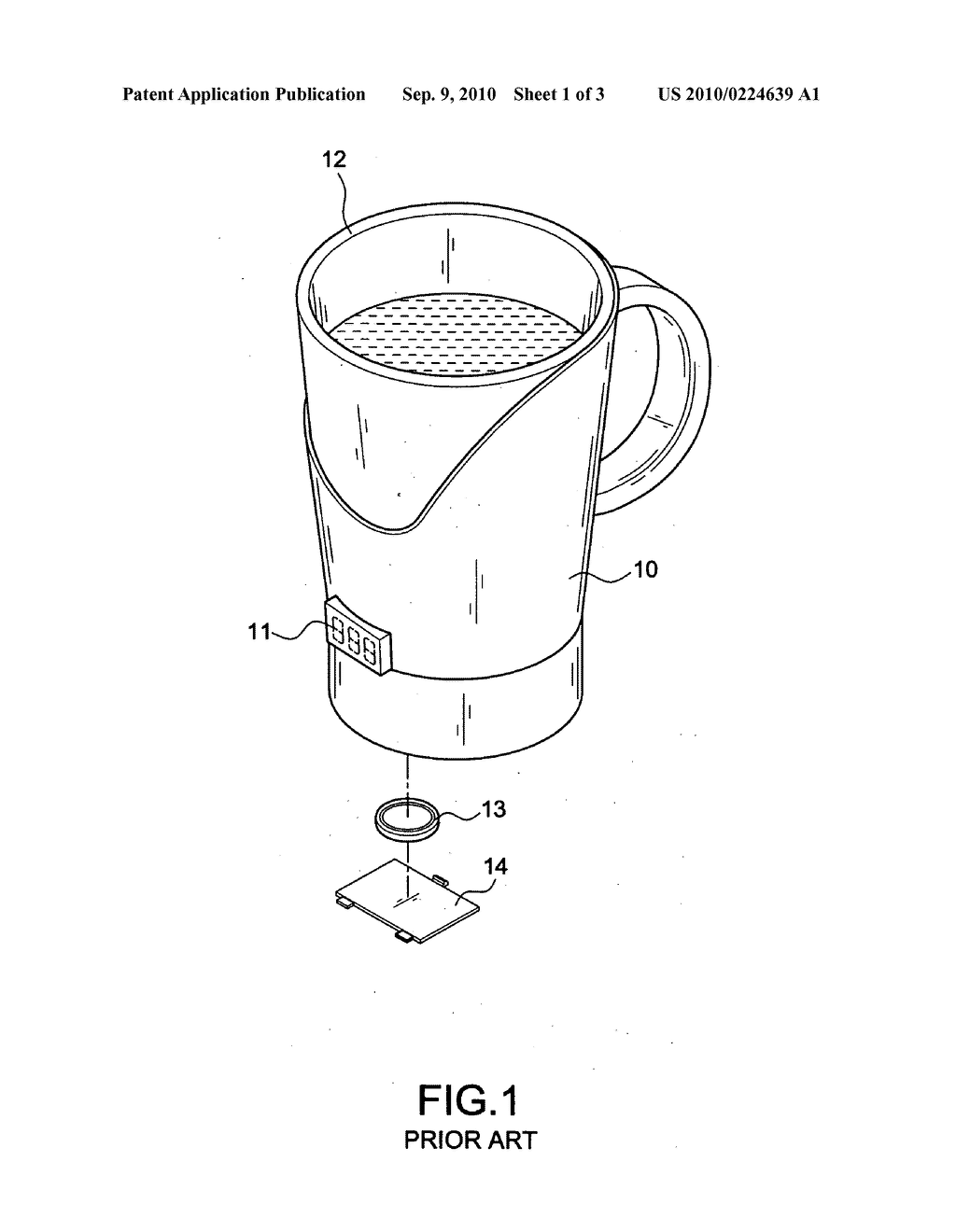 Liquid container capable of self-generating power and showing temprature - diagram, schematic, and image 02