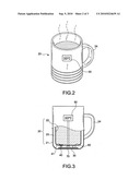 Liquid container capable of self-generating power and showing temprature diagram and image