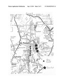 Road map with indicated road segments diagram and image