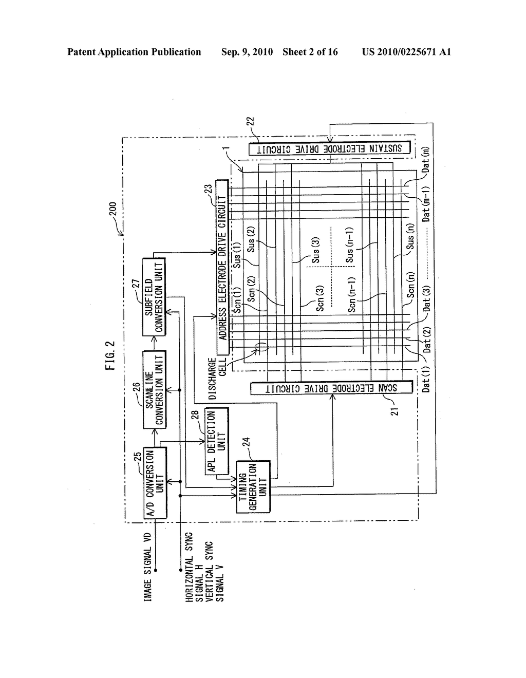 METHOD FOR DRIVING PLASMA DISPLAY PANEL AND PLASMA DISPLAY DEVICE - diagram, schematic, and image 03