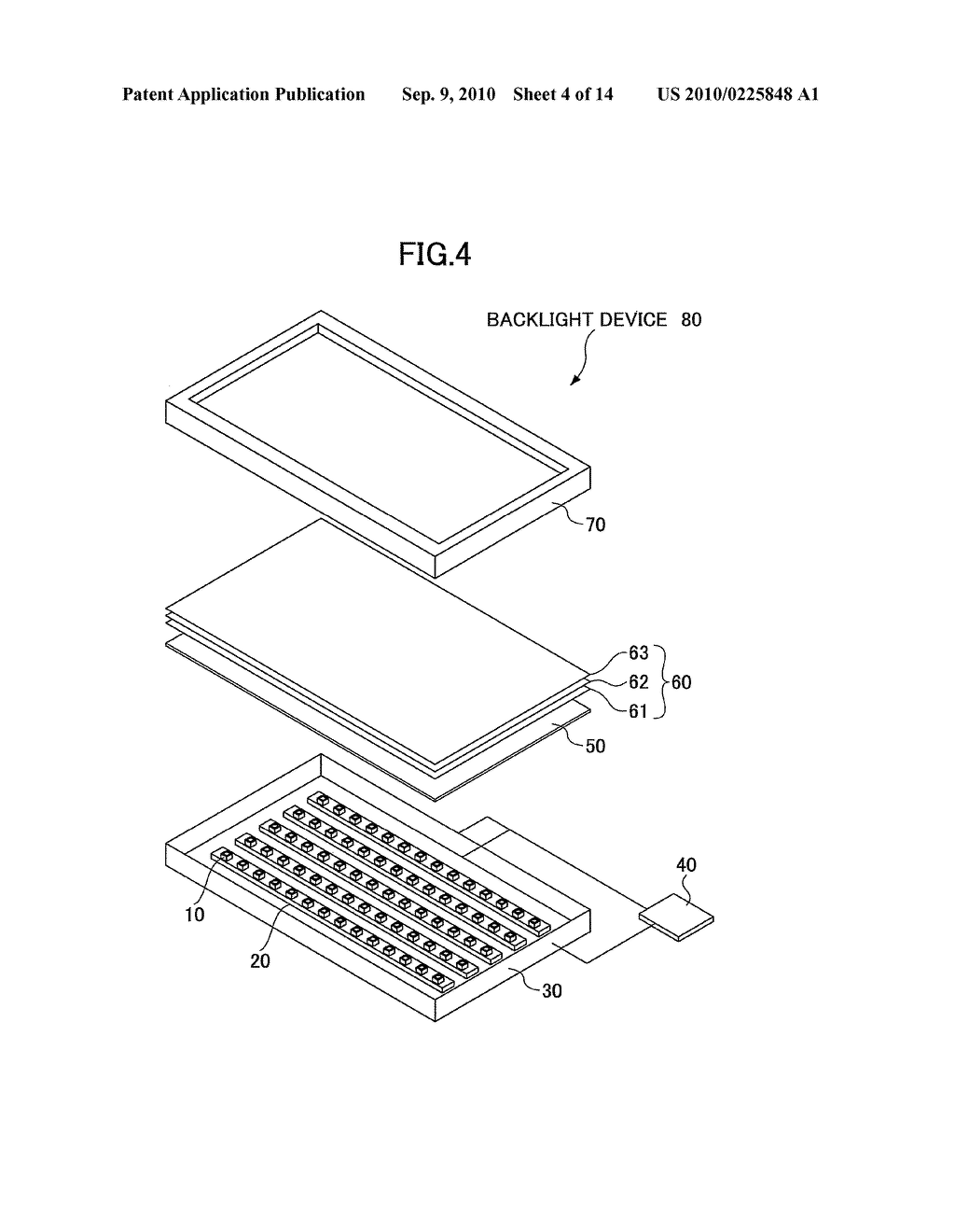BACKLIGHT DEVICE, AND LIQUID CRYSTAL DISPLAY USING THE SAME - diagram, schematic, and image 05
