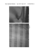 Large area, homogeneous array fabrication including substrate temperature control diagram and image