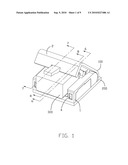 LOW PROFILE MODULAR JACK HAVING SPRING-BIASED COVER diagram and image